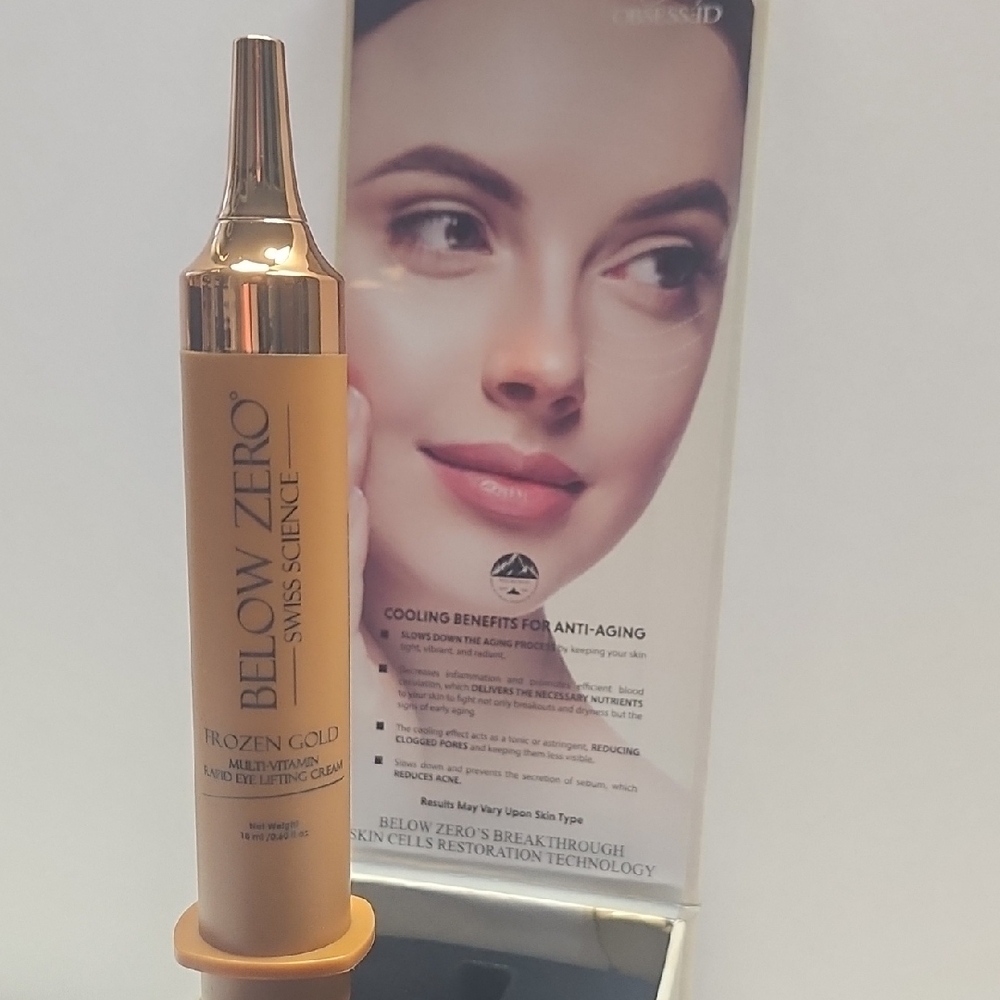 Below Zero Frozen Gold Multi-Vitamin Rapid Eye Lifting Cream Swiss Science New